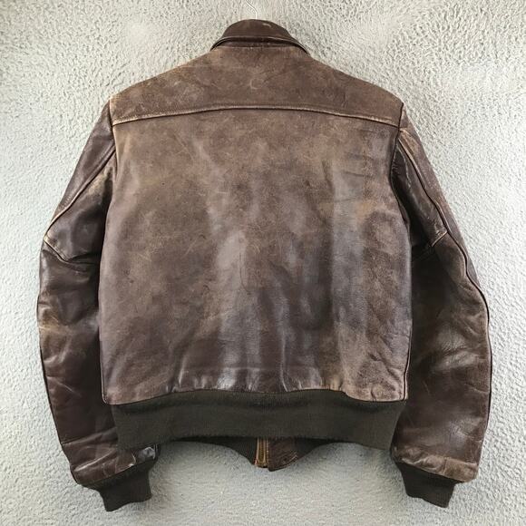 Vintage 1950s Horsehide Motorcycle Jacket Grais Sportswear Chicago Mens M - Picture 2 of 9